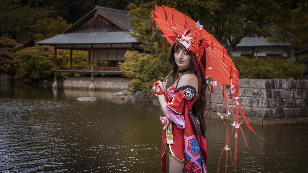 Cosplayer. Tanabata Festival in Japanse Tuin Hasselt.